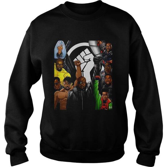 Tops - Superheroes No Justice No Peace Black Lives Matter Sweatshirt